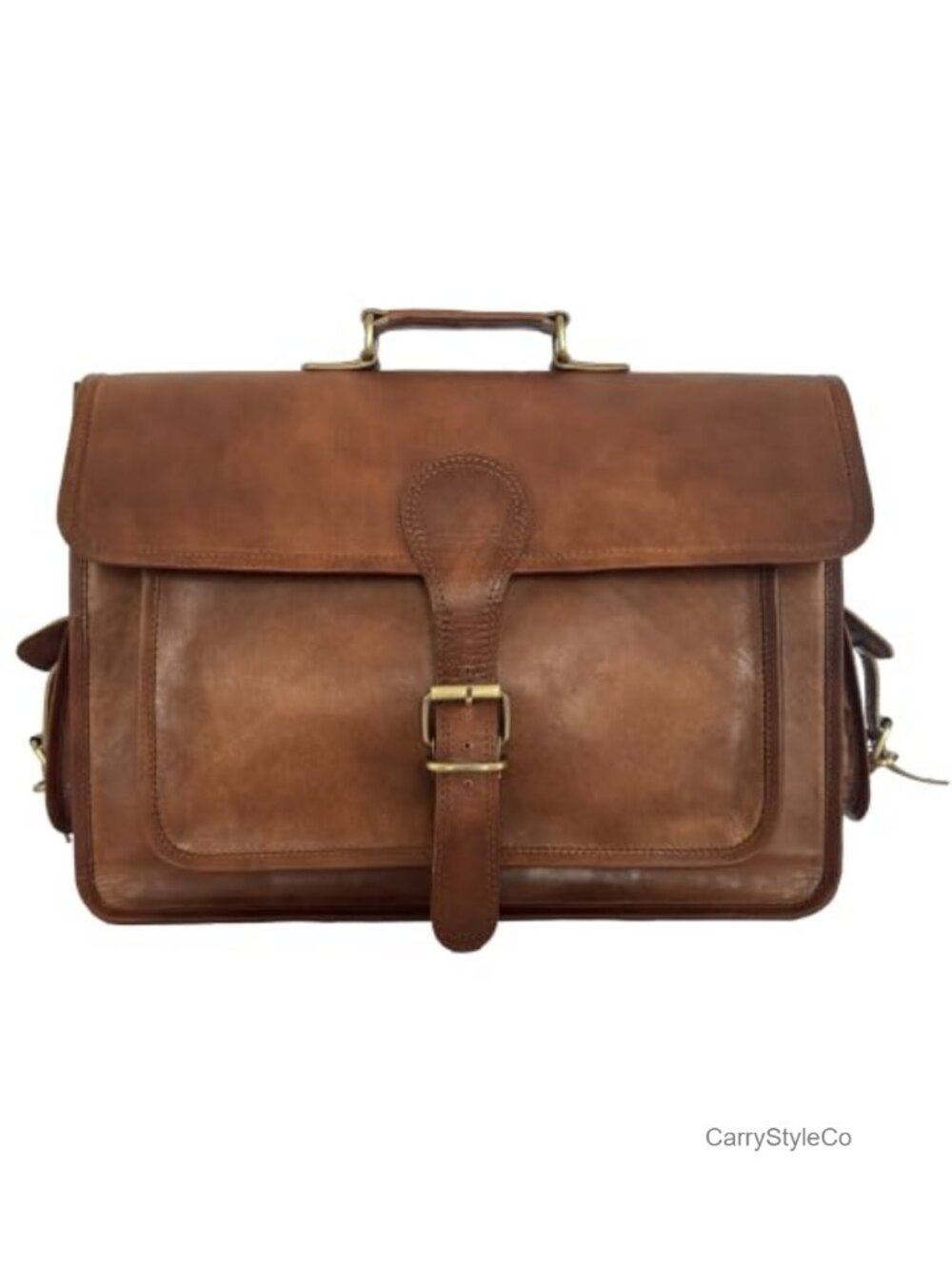 Genuine Leather Laptop Messenger Bag 15.6-17 Inch Vintage Work Briefcase Unisex